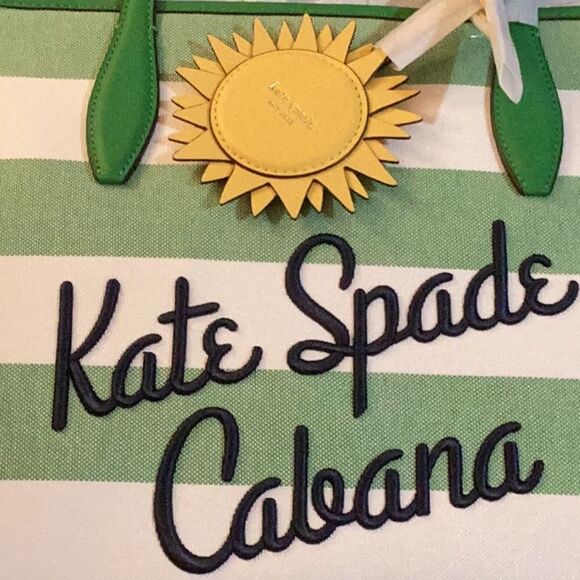 KATE SPADE NWT MARKET CANVAS CABANA MEDIUM TOTE BAG - Picture 8 of 8